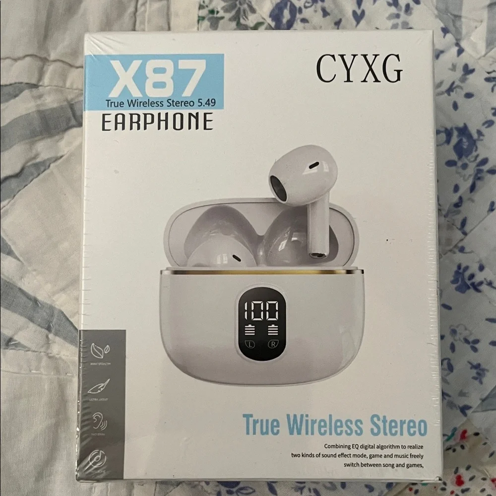X87 True Wireless Stereo Earphones - White